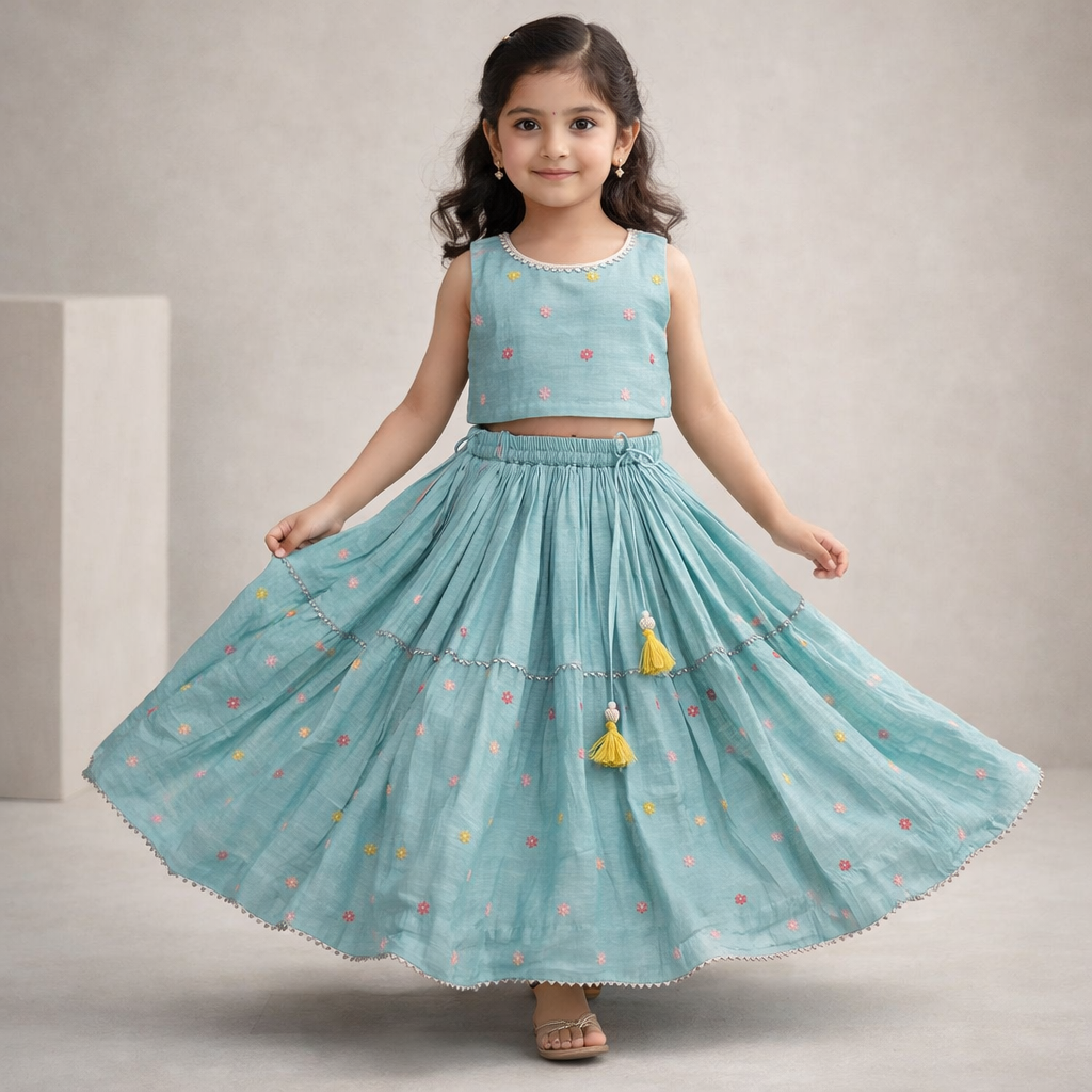 Pre Order: Neel Pankhuri Lehenga Set