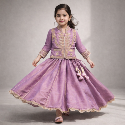 Pre Order: Lavender Rajkumari Lehenga Set