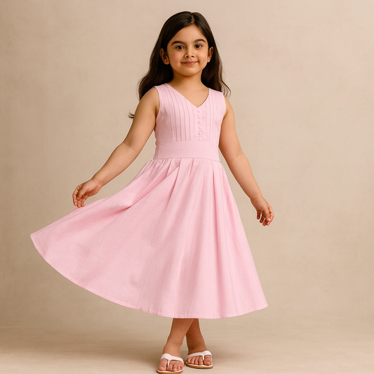 Pre Order: Pink Cotton Dress