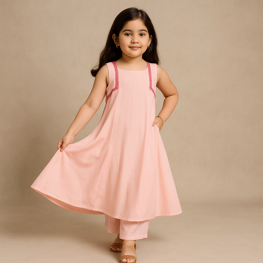 Pre Order: Pink kurti Suit Set