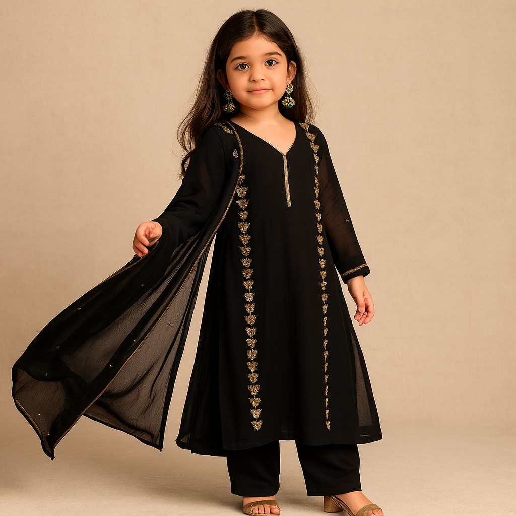 Pre Order: Black Kurta Suit Set