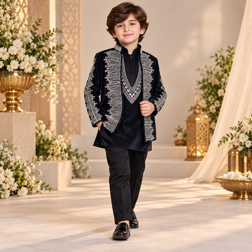 Pre Order: Midnight Maharaja Sherwani