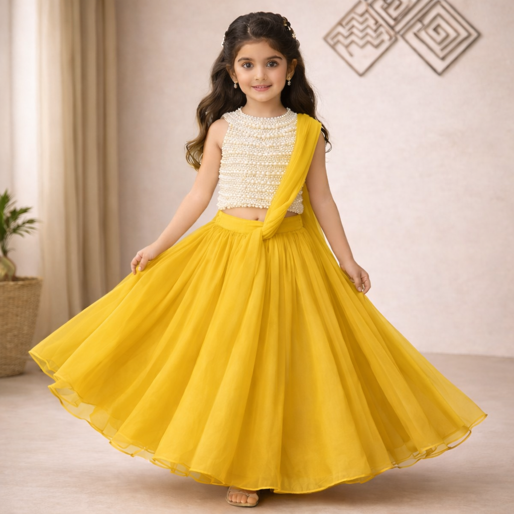 Pre Order: Rajkumari Pear Lehenga Set