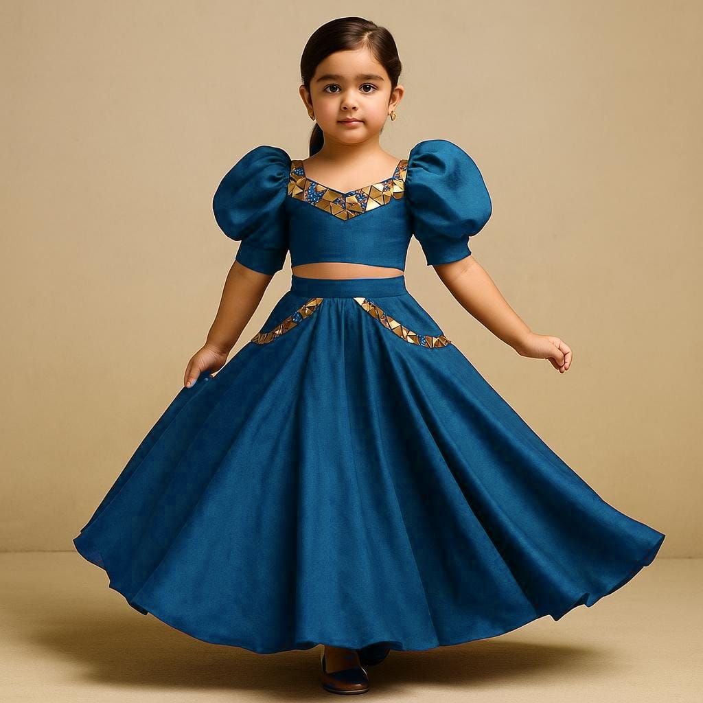 Pre Order: Embellished Top And Lehenga