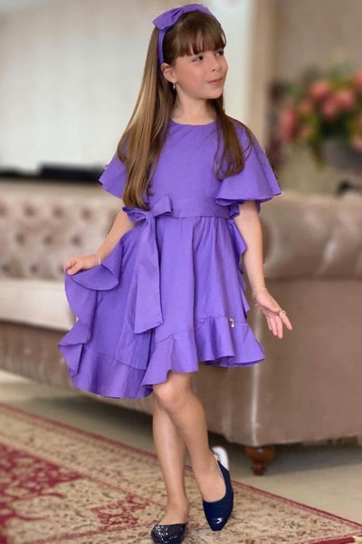 RTD Pre Order: Knock-out Frills Half Sleeves Cotton Dress