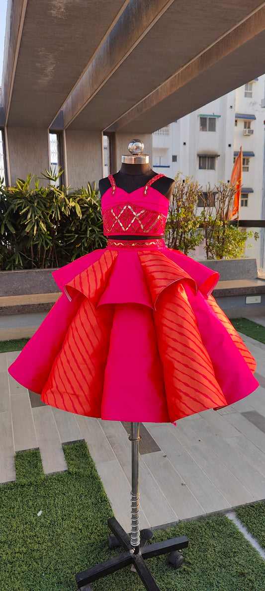 Pre Order: Leheriya Wire Luxe Lehenga