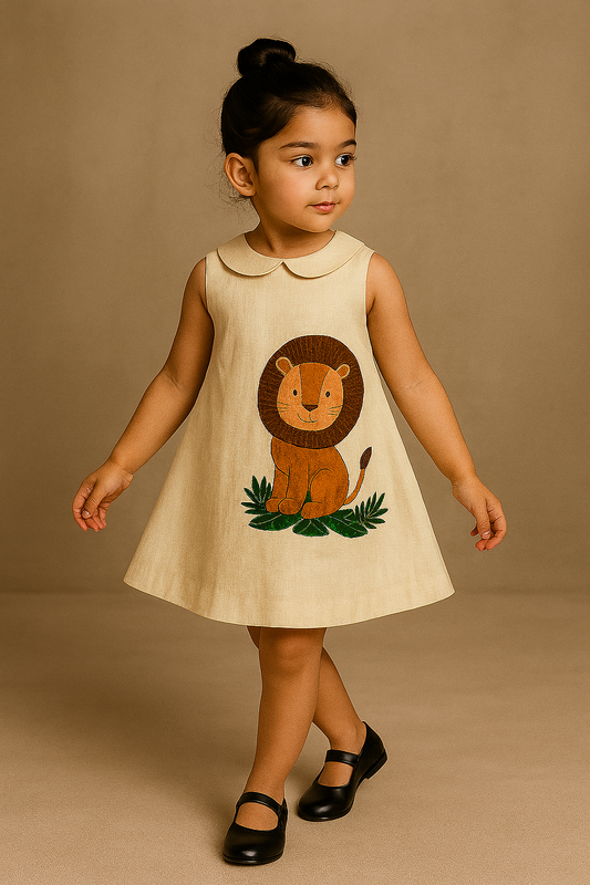 Pre Order: Lion Hand Painted Dress