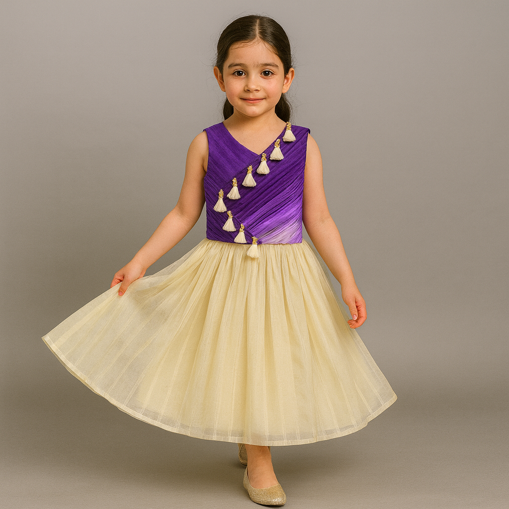 Pre Order: Fringe Embellished Top And Lehenga