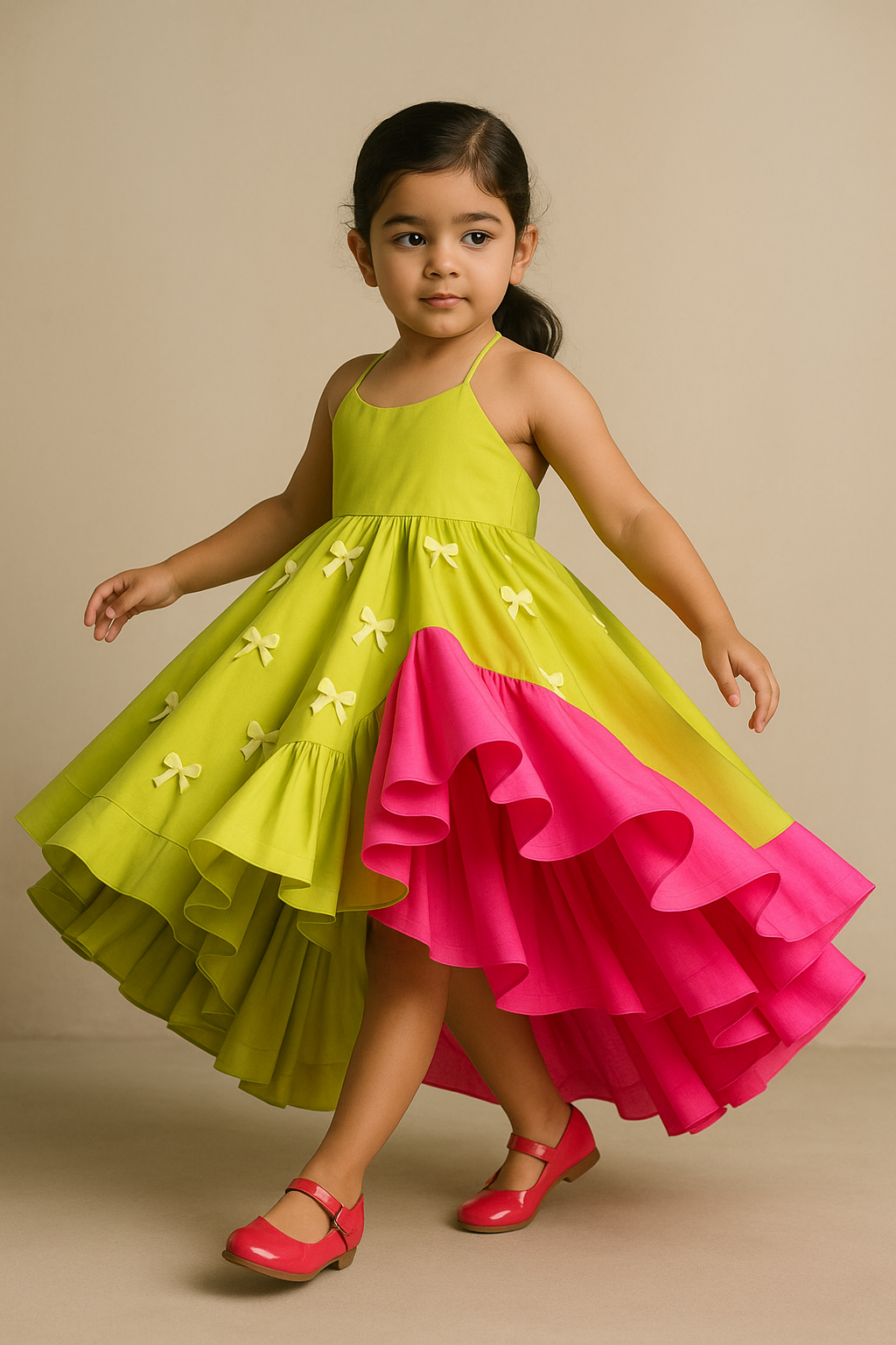 Pre Order: Exclusive Dual Tone High Low Gown