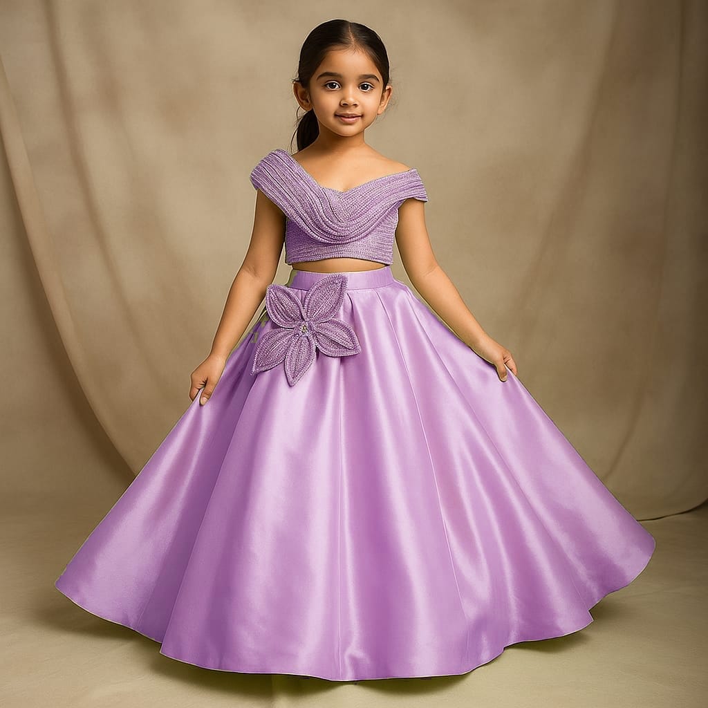 Pre Order: Sequin Embellished Strappy Top With Stiff Belt And Lehenga