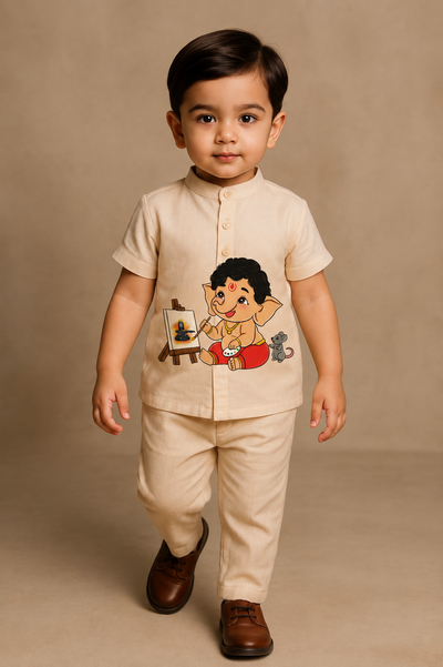 Pre order : Ganesha Doing Painting Shirt
