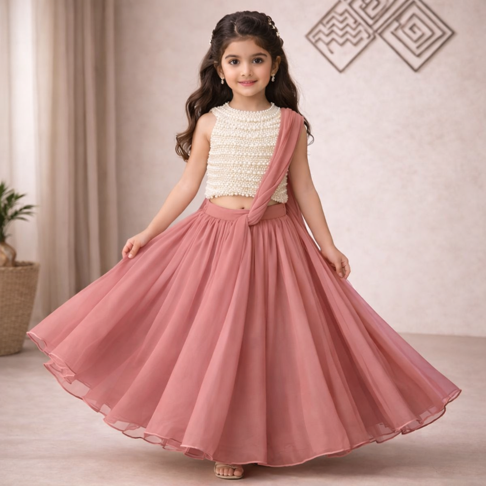 Pre Order: Rajkumari Pear Lehenga Set