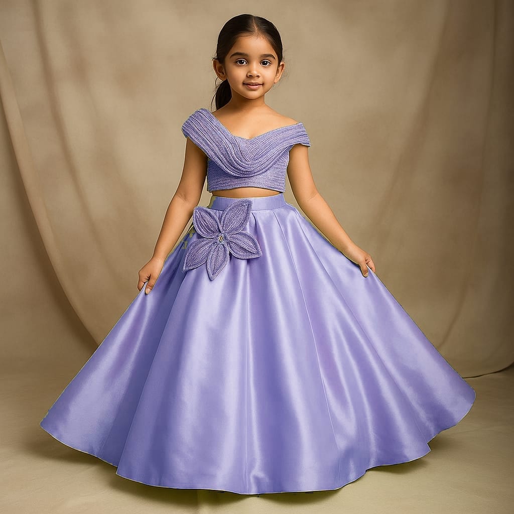 Pre Order: Sequin Embellished Strappy Top With Stiff Belt And Lehenga