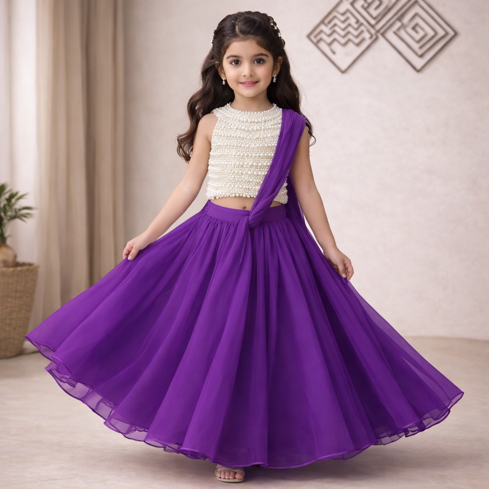 Pre Order: Rajkumari Pear Lehenga Set