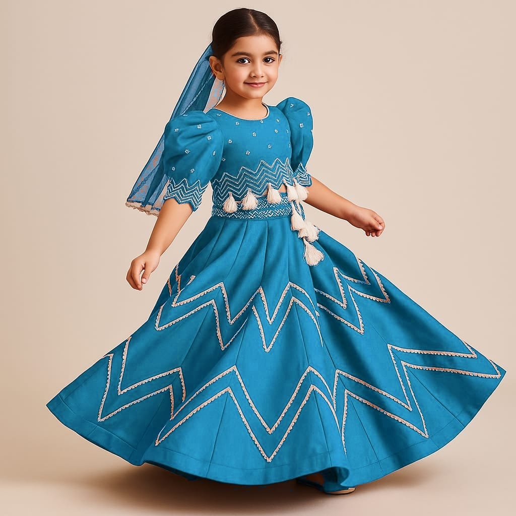 Pre Order: Embroidered Top And Lehenga With Net Dupatta