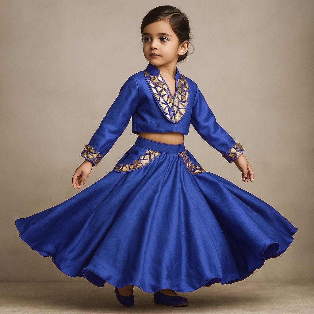 Pre Order: Embellished Top And Lehenga