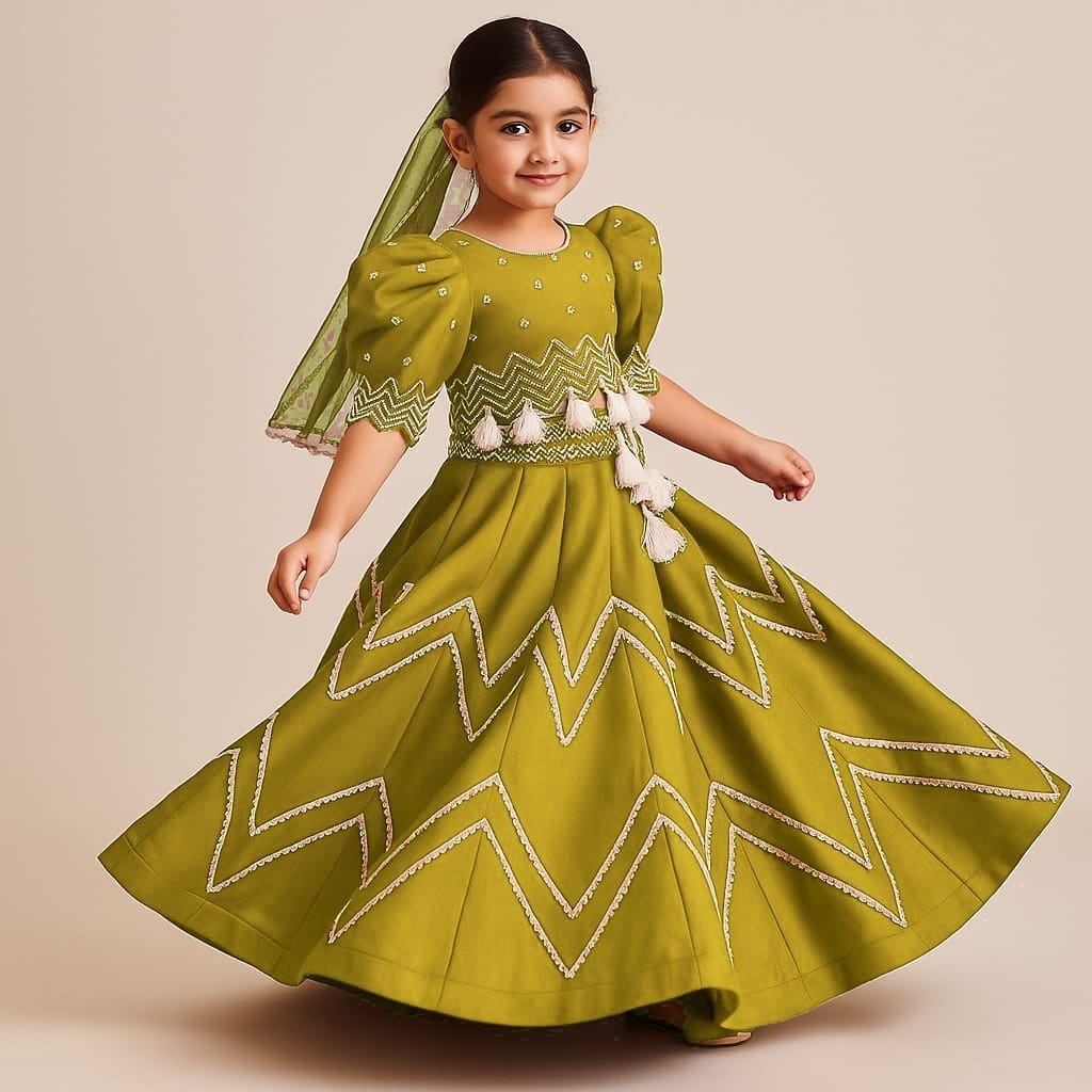 Pre Order: Embroidered Top And Lehenga With Net Dupatta